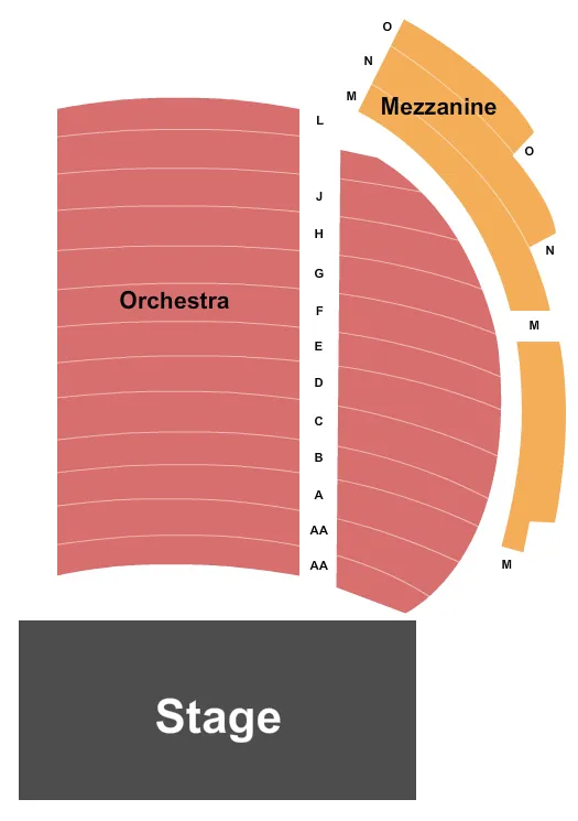 END STAGE Seating Map Seating Chart