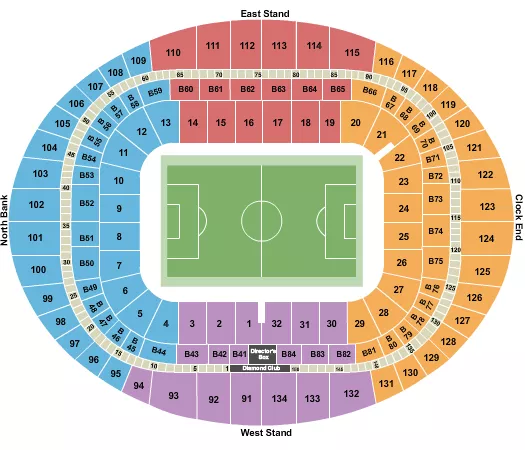 SOCCER STATIC Seating Map Seating Chart