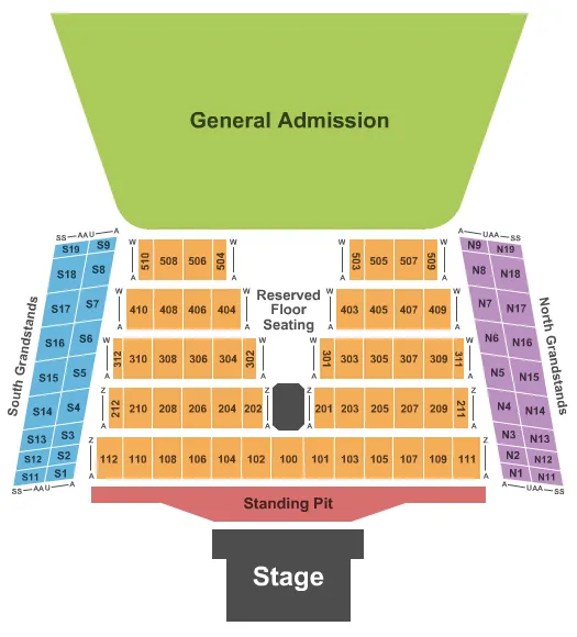 DESERT TRIP Seating Map Seating Chart