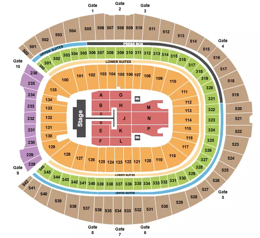 POST MALONE Seating Map Seating Chart