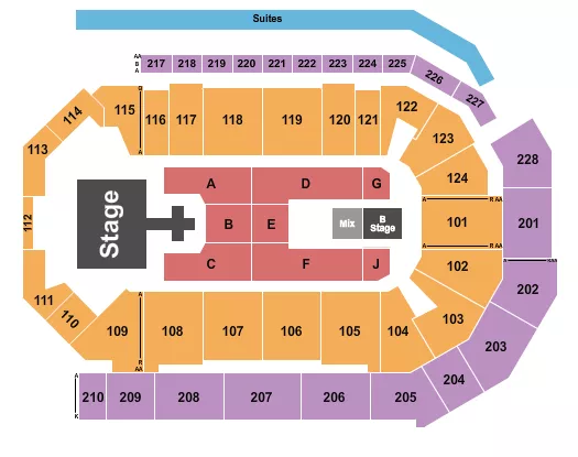 DEF LEPPARD Seating Map Seating Chart