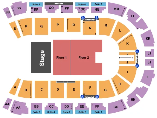 VISITLETHBRIDGECOM ARENA JOHN FOGERTY Seating Map Seating Chart