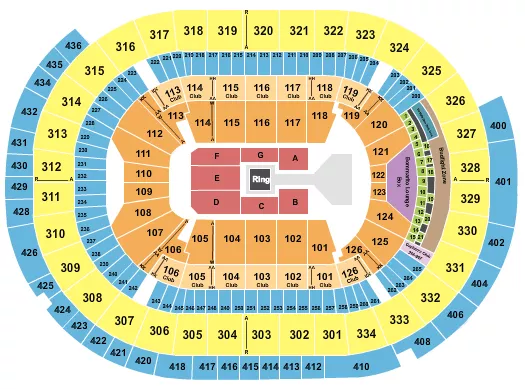 WWE 2 Seating Map Seating Chart
