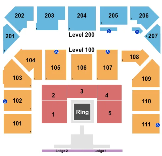 WRESTLING Seating Map Seating Chart