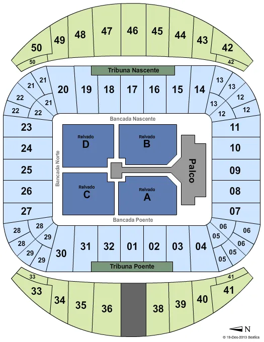 ONE DIRECTION Seating Map Seating Chart