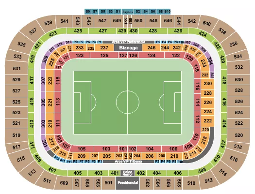 SOCCER STATIC Seating Map Seating Chart