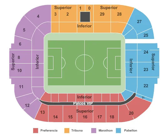 SOCCER STATIC Seating Map Seating Chart