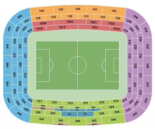 SOCCER STATIC Seating Map Seating Chart