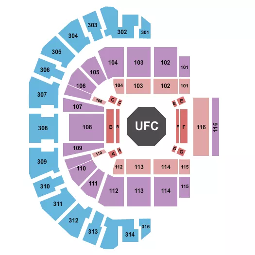 ETIHAD ARENA YAS ISLAND UFC Seating Map Seating Chart