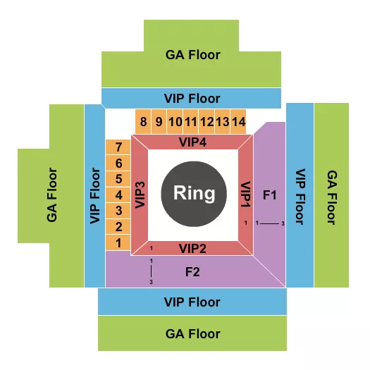 MMA Seating Map Seating Chart