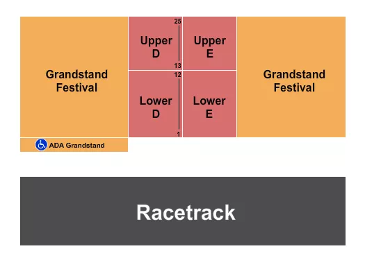 DEMOLITION DERBY Seating Map Seating Chart