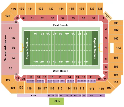INTERCO STADIUM FOOTBALL1 Seating Map Seating Chart