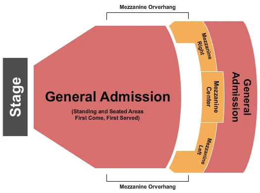 ENDSTAGE GA FLOOR Seating Map Seating Chart