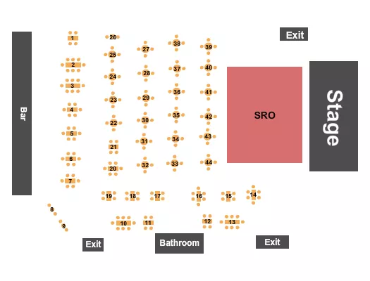 ENDSTAGE TABLES Seating Map Seating Chart