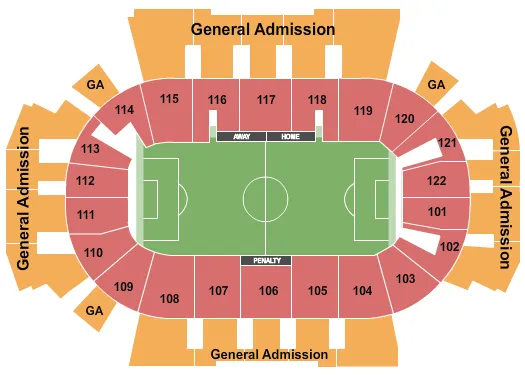 SOCCER 2 Seating Map Seating Chart