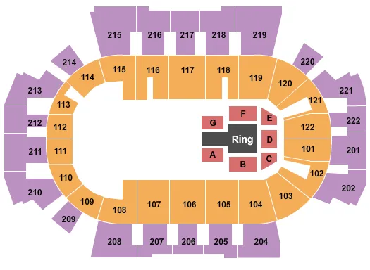 WWE Seating Map Seating Chart