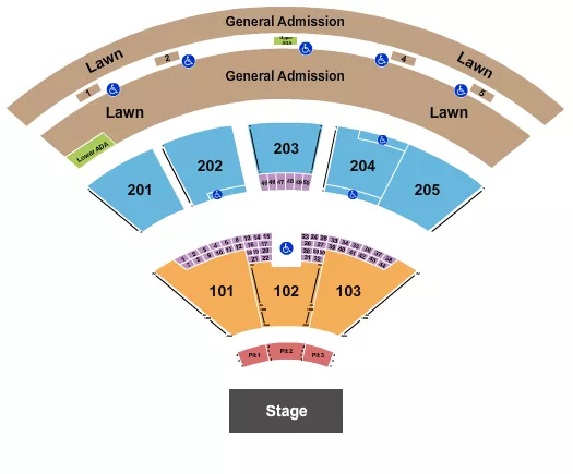 END STAGE Seating Map Seating Chart