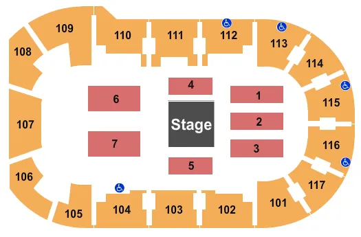 WWE Seating Map Seating Chart