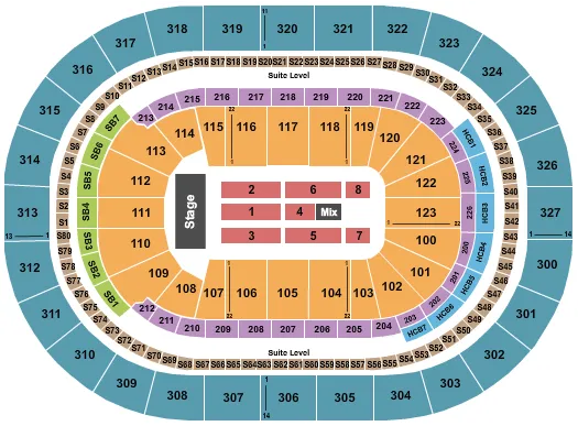 END STAGE Seating Map Seating Chart