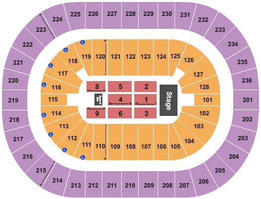 END STAGE Seating Map Seating Chart