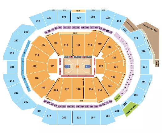 BASKETBALL 1 Seating Map Seating Chart