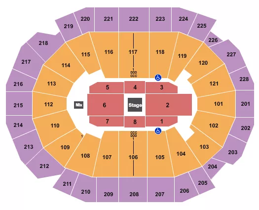CENTER STAGE 4 Seating Map Seating Chart