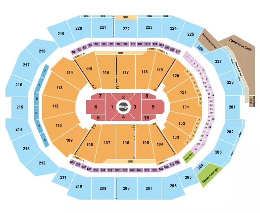 CENTER STAGE 3 Seating Map Seating Chart