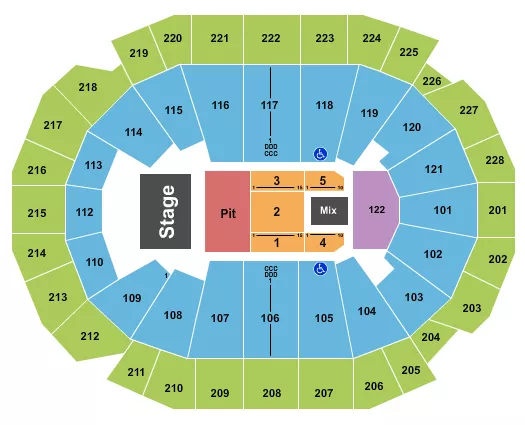 ENDSTAGE GA PIT 2 Seating Map Seating Chart
