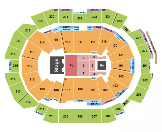 ENDSTAGE GA PIT 3 Seating Map Seating Chart