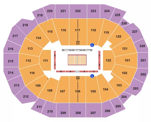 VOLLEYBALL 2 Seating Map Seating Chart