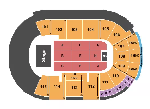 ENDSTAGE RSV Seating Map Seating Chart
