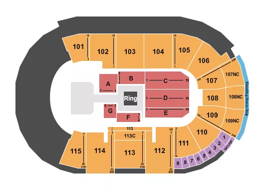 WRESTLING Seating Map Seating Chart