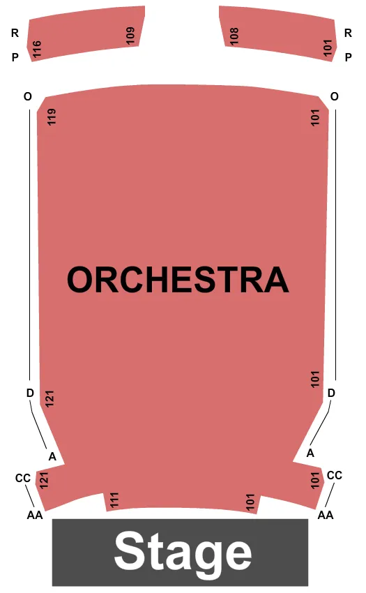 END STAGE Seating Map Seating Chart