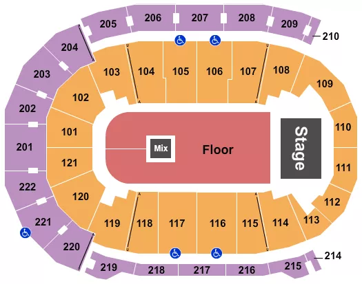 FORD CENTER IN ENDSTAGE GA FLOOR 3 Seating Map Seating Chart