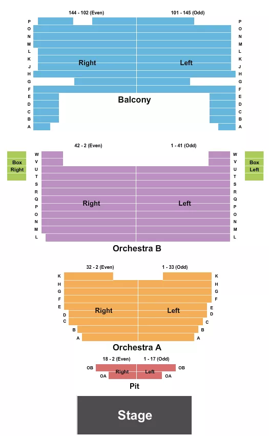 ENDSTAGE 2 Seating Map Seating Chart