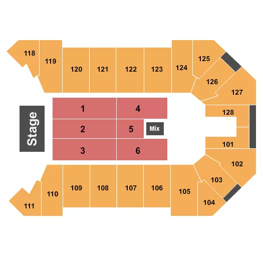 ENDSTAGE 5 Seating Map Seating Chart