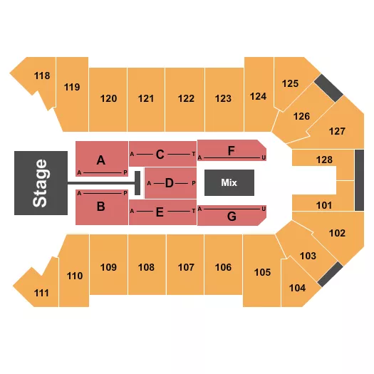 MERCYME Seating Map Seating Chart