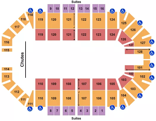 RODEO Seating Map Seating Chart