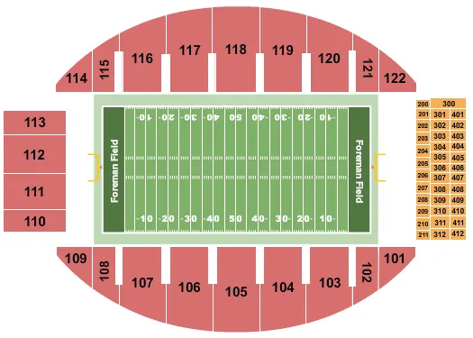 KORNBLAU FIELD AT SB BALLARD STADIUM FOOTBALL Seating Map Seating Chart