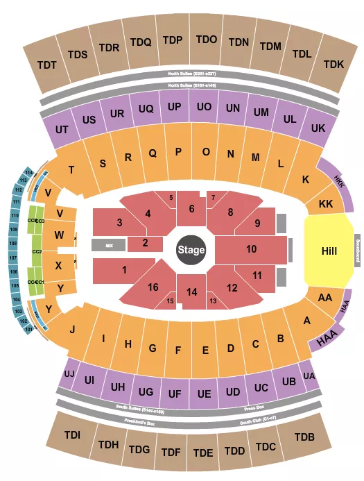 GEORGE STRAIT Seating Map Seating Chart