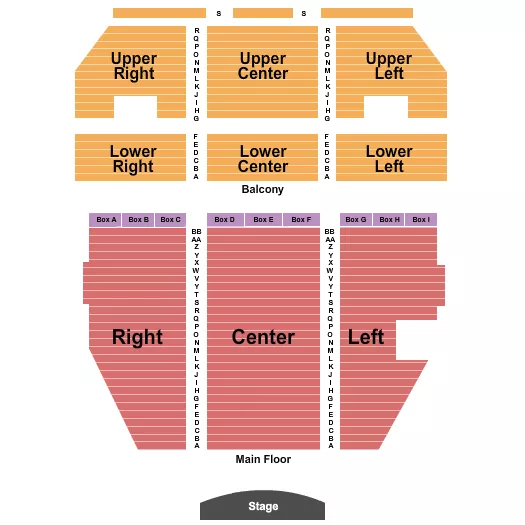 ENDSTAGE 2 Seating Map Seating Chart