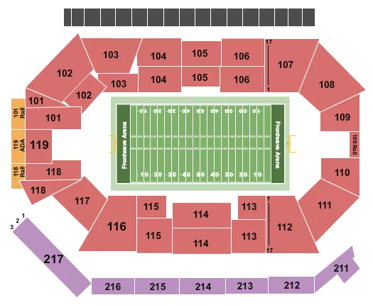 FOOTBALL 2 Seating Map Seating Chart