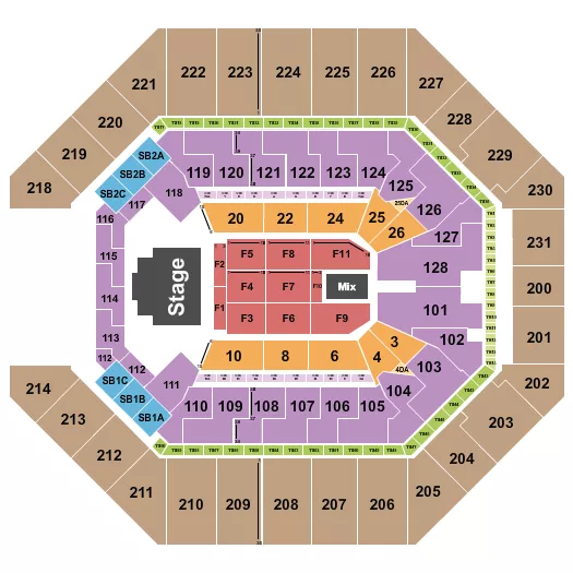 LIONEL RICHIE Seating Map Seating Chart