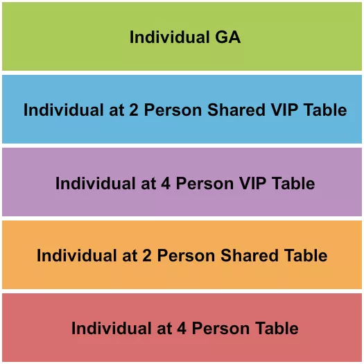 FUNNY BONE COMEDY CLUB DES MOINES TABLES VIP 24 Seating Map Seating Chart