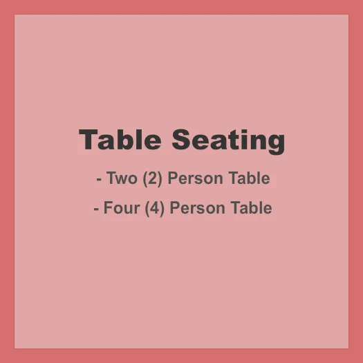 FUNNY BONE COMEDY CLUB KANSAS CITY TABLE SEATING STATIC Seating Map Seating Chart