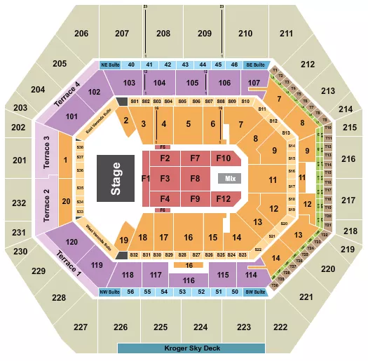 ENDSTAGE 7 Seating Map Seating Chart
