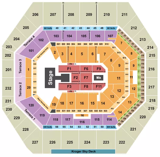 ENDSTAGE CATWALK Seating Map Seating Chart