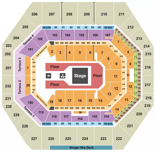FORREST FRANK Seating Map Seating Chart