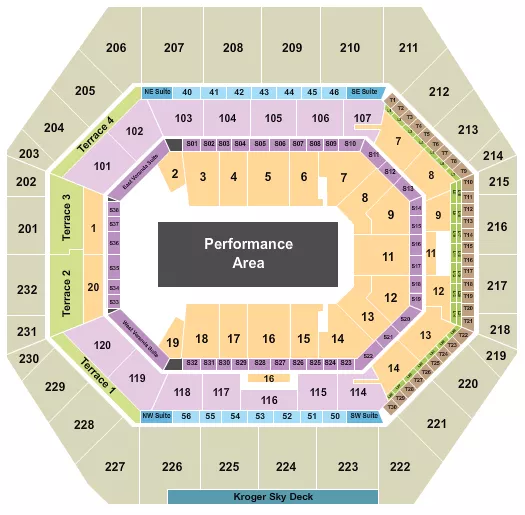 MONSTER TRUCK Seating Map Seating Chart
