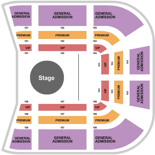 NUCLEAR CIRCUS Seating Map Seating Chart